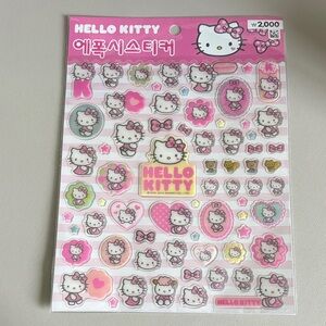 Sanrio Hello Kitty Pink and White Sticker Collection Made in Korea